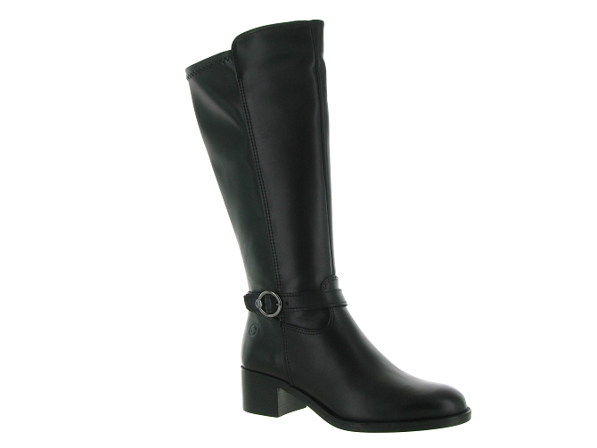 bottes - Casual - femme - Cuir - Noir - Tamaris