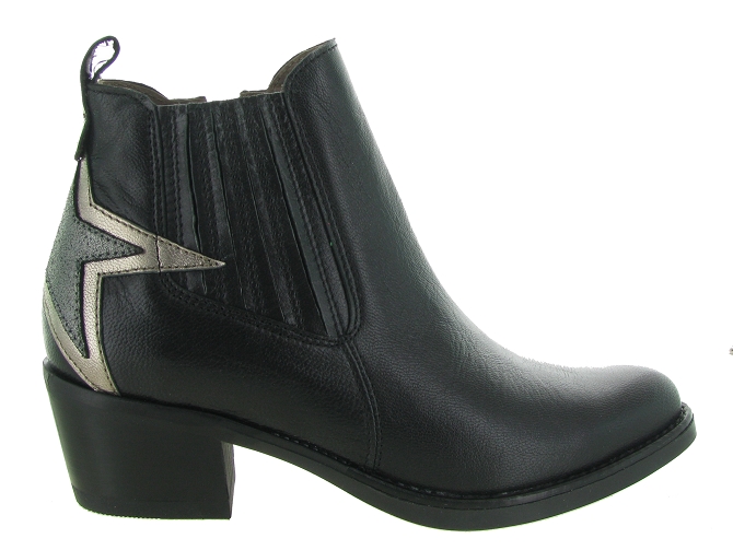 bottines et boots - Santiag - femme - Cuir - Noir - Minka design6327301_2