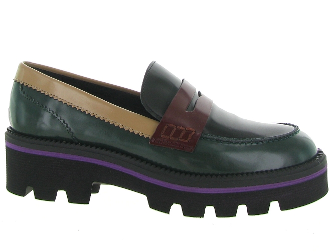 mocassins - Elégant - femme - Cuir - Vert - Jhay6327701_2