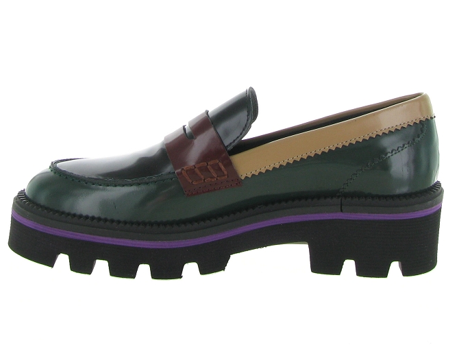 mocassins - Elégant - femme - Cuir - Vert - Jhay6327701_4