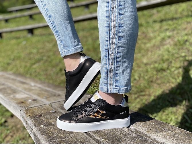 baskets et sneakers - Tendance - femme - Cuir - Noir - Semerdjian6328901_6