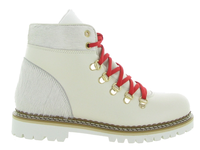 apres ski bottes fourrees - Botte de neige - femme - Cuir - Blanc - La thuile6330401_2