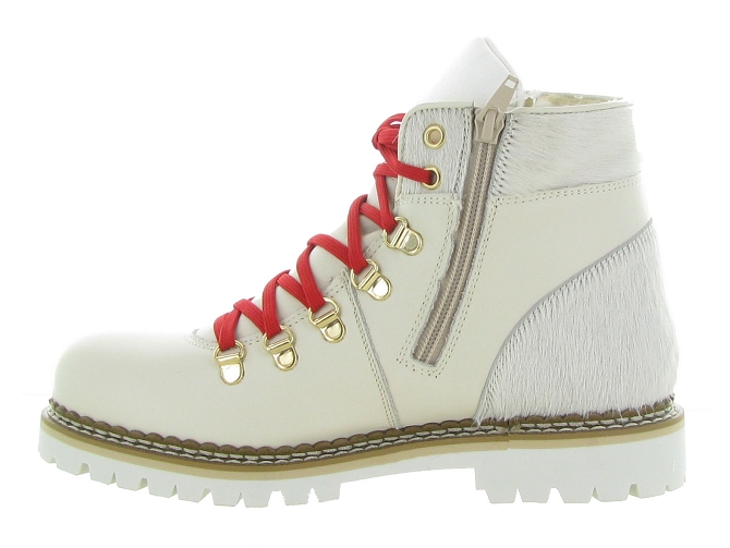 apres ski bottes fourrees - Botte de neige - femme - Cuir - Blanc - La thuile6330401_4