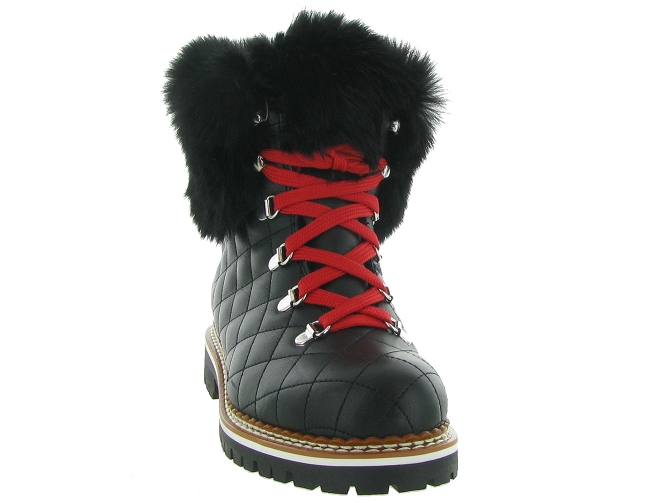 apres ski bottes fourrees - Chaussure neige - femme - Cuir - Noir - La thuile6331001_3