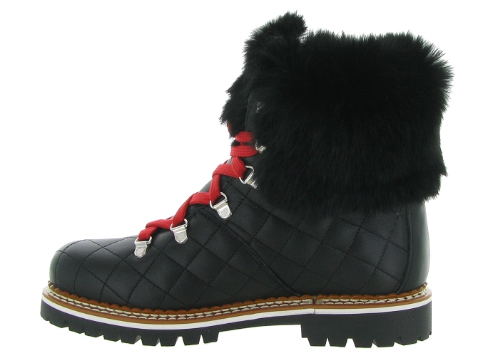 apres ski bottes fourrees - Chaussure neige - femme - Cuir - Noir - La thuile6331001_4