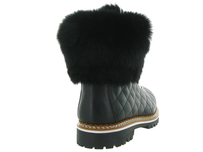 apres ski bottes fourrees - Chaussure neige - femme - Cuir - Noir - La thuile6331001_5