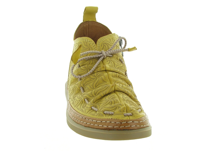 chaussures a lacets - Lacets détente - femme - Cuir - Jaune - Madory6332302_3