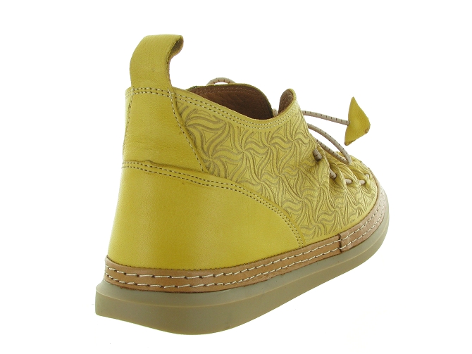 chaussures a lacets - Lacets détente - femme - Cuir - Jaune - Madory6332302_5