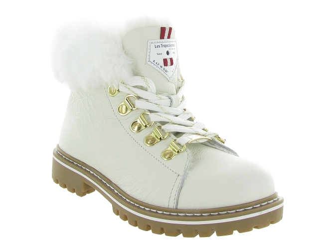 apres ski bottes fourrees - Botte de neige - femme - Cuir - Argent - Les tropeziennes