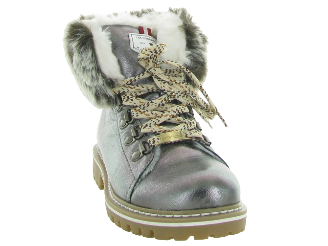 apres ski bottes fourrees - Botte de neige - femme - Cuir - Argent - Les tropeziennes6332903_3