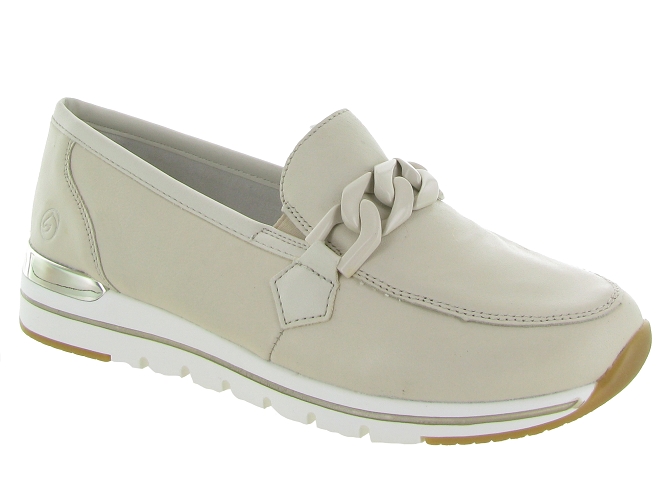 mocassins - Compensé - femme - Cuir - Beige - Remonte