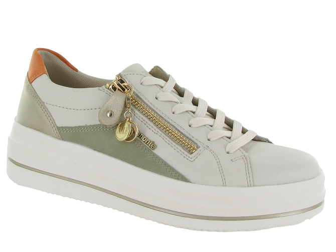 baskets et sneakers - Confort - femme - Cuir - Beige - Remonte