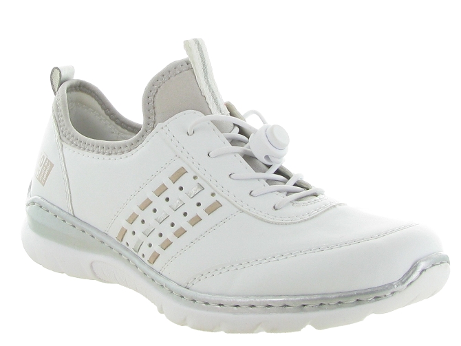 baskets et sneakers - Confort - femme - Synthétique - Blanc - Rieker