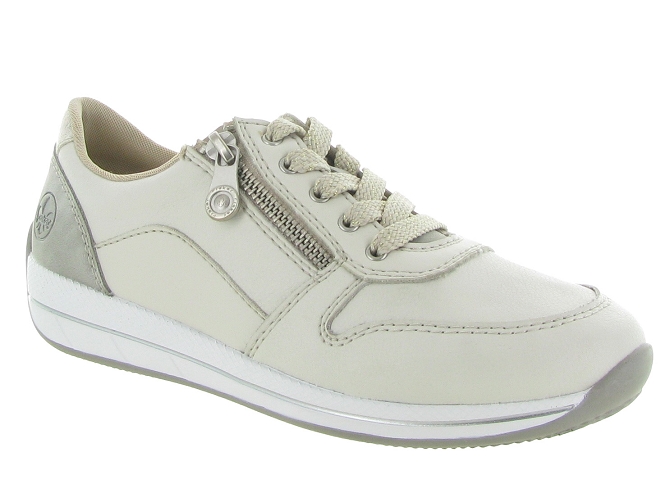 baskets et sneakers - Confort - femme - Cuir - Blanc - Rieker