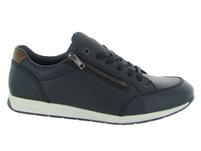 chaussures a lacets - Confort et décontracté - homme - Cuir - Bleu - Rieker6336401_2