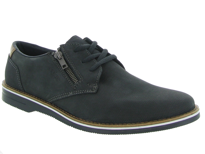 chaussures a lacets - Cérémonie - homme - Cuir - Bleu - Rieker