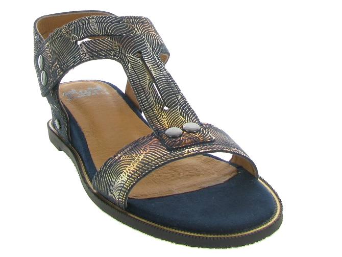 sandales et nu pieds - Casual - femme - Cuir - Bleu - Mamzelle6337102_3