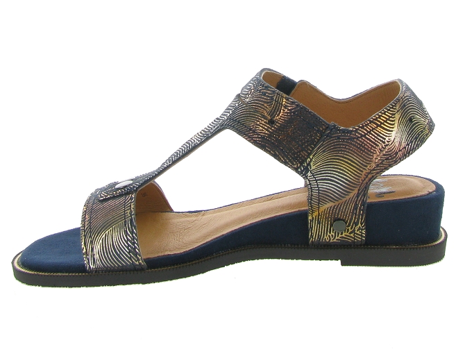 sandales et nu pieds - Casual - femme - Cuir - Bleu - Mamzelle6337102_4