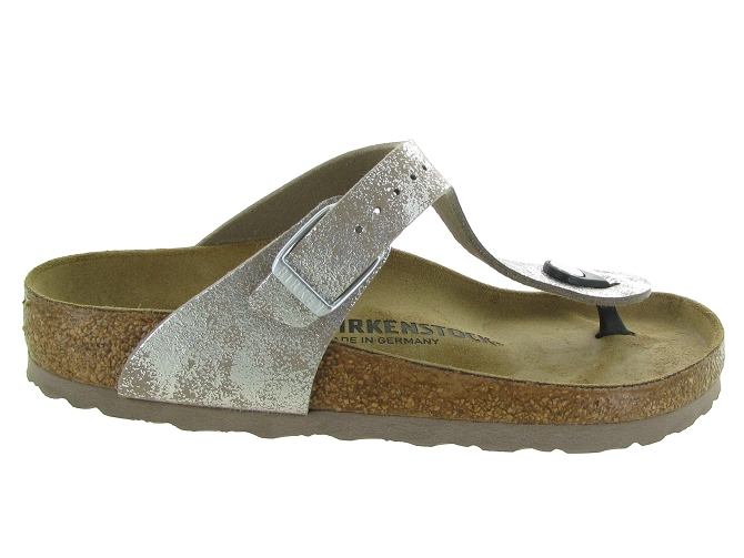 sandales et nu pieds - Entre doigt & Tong - femme - Cuir - Argent - Birkenstock6337701_2