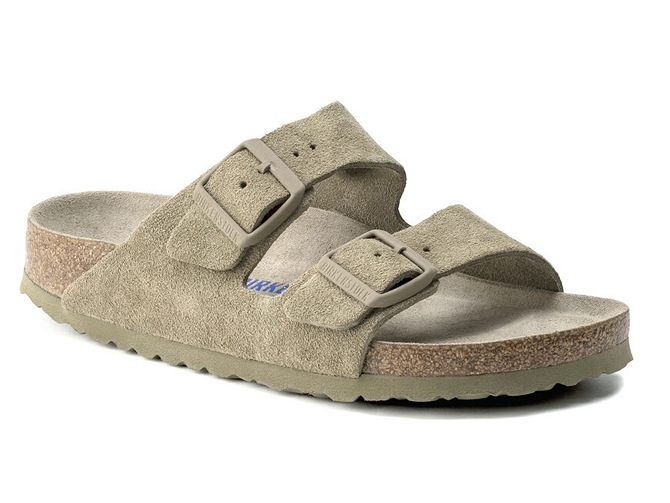 sandales et nu pieds - Mule Sabot - femme - Cuir - Kaki - Birkenstock