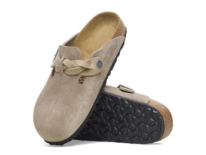 sandales et nu pieds - Mule Sabot - femme - Nubuck - Beige - Birkenstock6338402_3