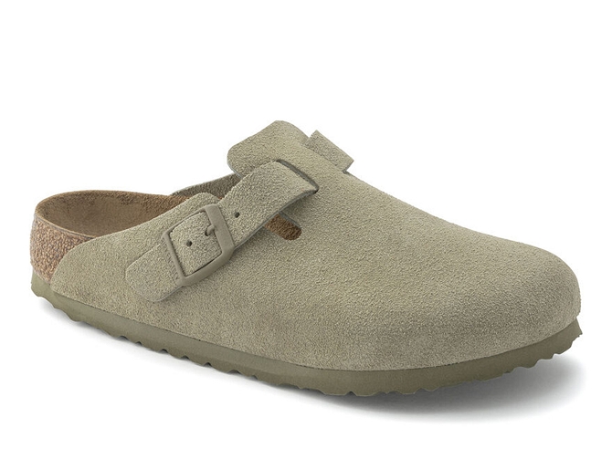 nu pieds - Mules et Tongs - homme - Cuir - Kaki - Birkenstock