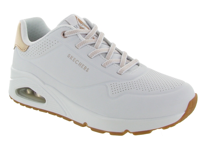 baskets et sneakers - Confort - femme - Toile Jean - Blanc - Skechers footwear