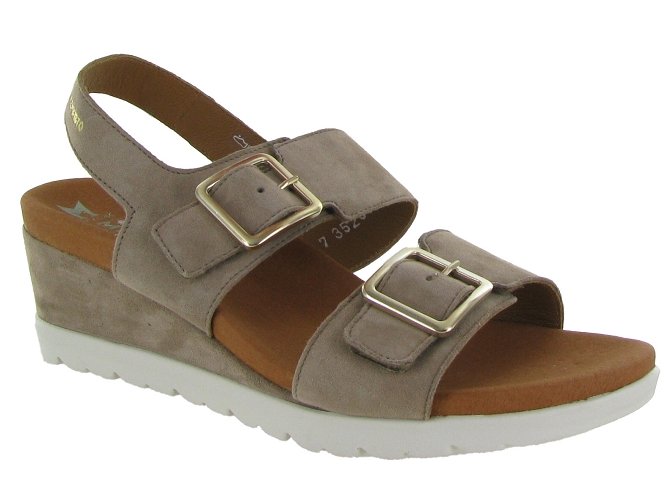 sandales et nu pieds - Confort - femme - Nubuck - Gris - Mephisto