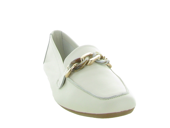 mocassins - Elégant - femme - Cuir - Blanc - Reqins6352201_3