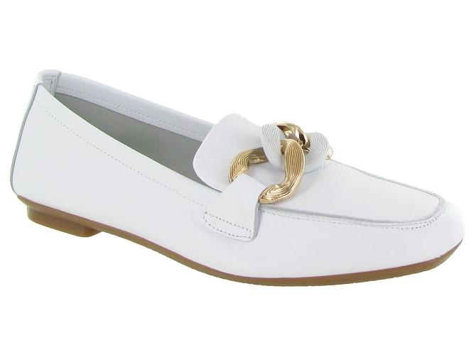 mocassins - Elégant - femme - Cuir - Blanc - Reqins