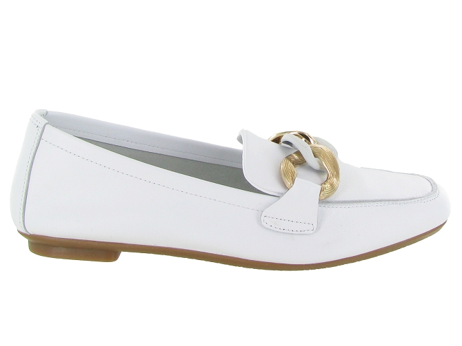 mocassins - Elégant - femme - Cuir - Blanc - Reqins6352301_2