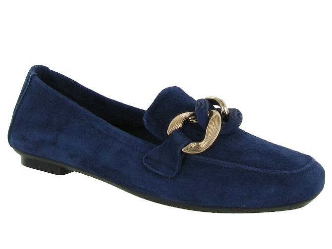 mocassins - Elégant - femme - Cuir - Bleu - Reqins