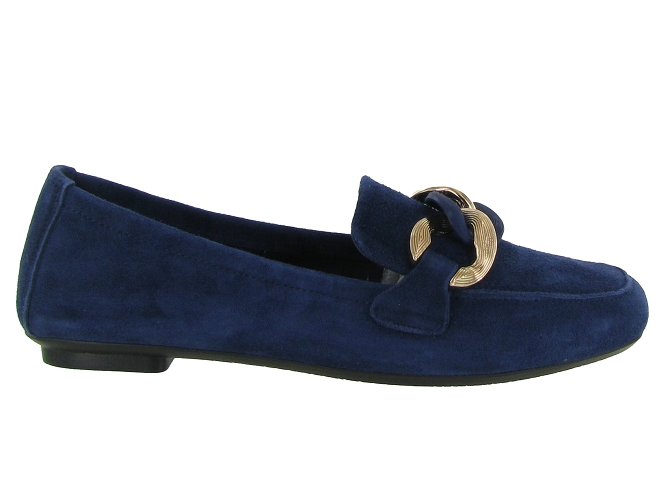 mocassins - Elégant - femme - Cuir - Bleu - Reqins6352302_2