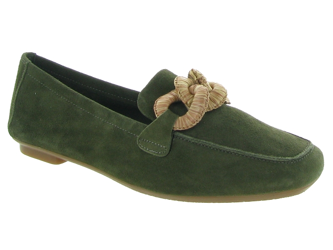 mocassins - Elégant - femme - Cuir - Vert - Reqins