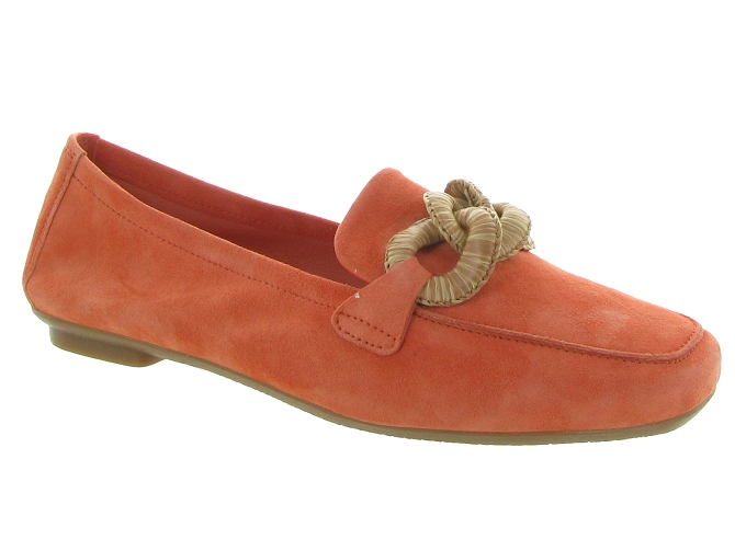 mocassins - Elégant - femme - Cuir - Orange - Reqins