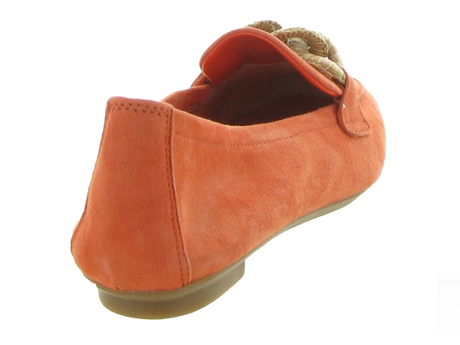 mocassins - Elégant - femme - Cuir - Orange - Reqins6352402_5