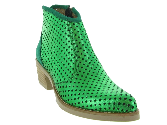 bottines et boots - Santiag - femme - Nubuck - Vert - Minka design6353301_3