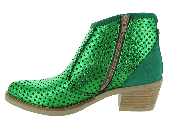 bottines et boots - Santiag - femme - Nubuck - Vert - Minka design6353301_4