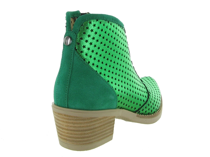 bottines et boots - Santiag - femme - Nubuck - Vert - Minka design6353301_5