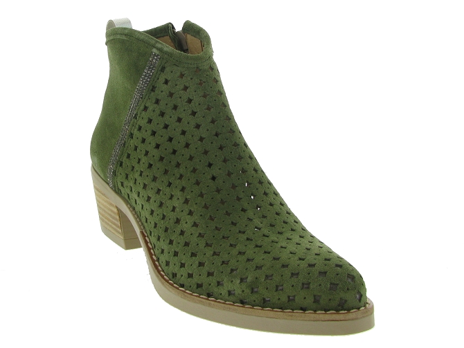 bottines et boots - Santiag - femme - Nubuck - Vert - Minka design6353401_3