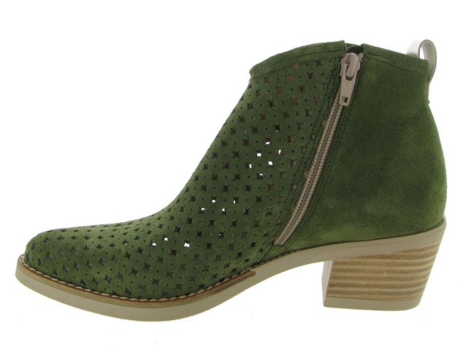 bottines et boots - Santiag - femme - Nubuck - Vert - Minka design6353401_4