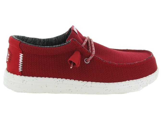 baskets et sneakers - Confort - homme - Toile Jean - Rouge - Hey dude6354401_2