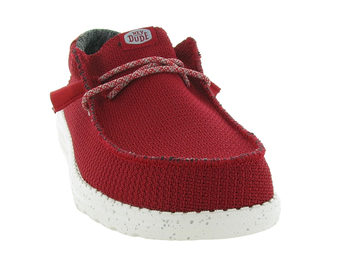 baskets et sneakers - Confort - homme - Toile Jean - Rouge - Hey dude6354401_3