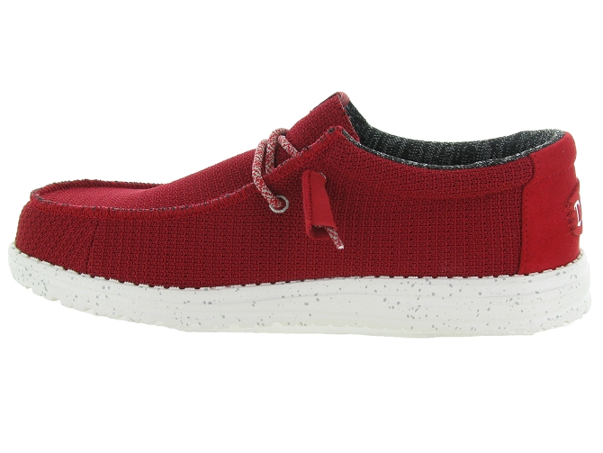 baskets et sneakers - Confort - homme - Toile Jean - Rouge - Hey dude6354401_4