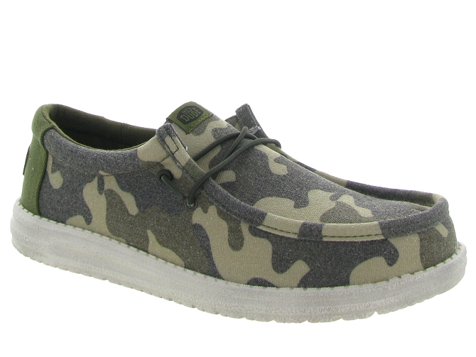 Hey dude baskets et sneakers wally camo kaki