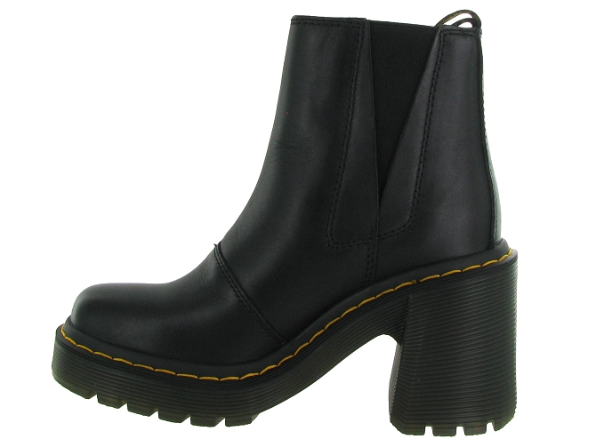 bottines et boots - Motardes & Rock and roll - femme - Cuir - Noir - Doc martens6702101_4