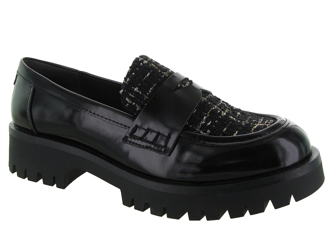 mocassins - Compensé - femme - Synthétique - Noir - Tamaris