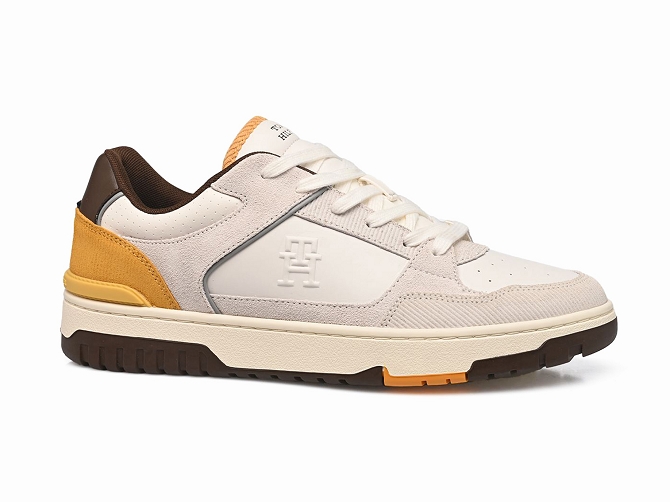 baskets et sneakers - Tendance - homme - Cuir - Blanc - Tommy hilfiger