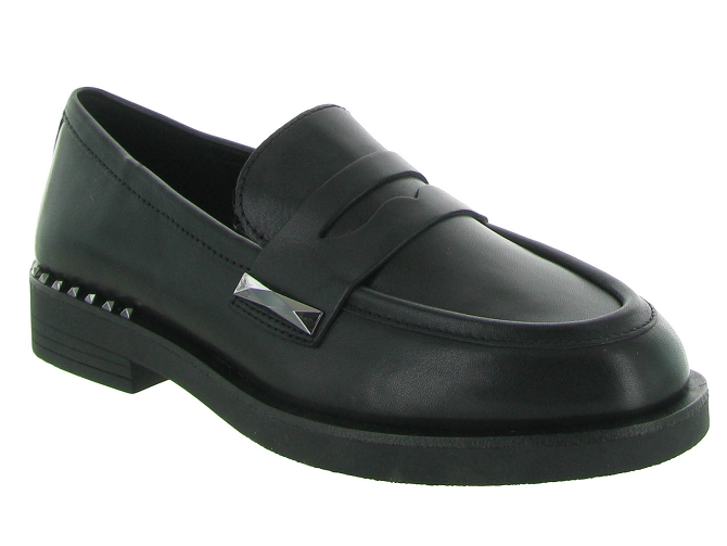 mocassins - Elégant - femme - Cuir - Noir - Ash italia