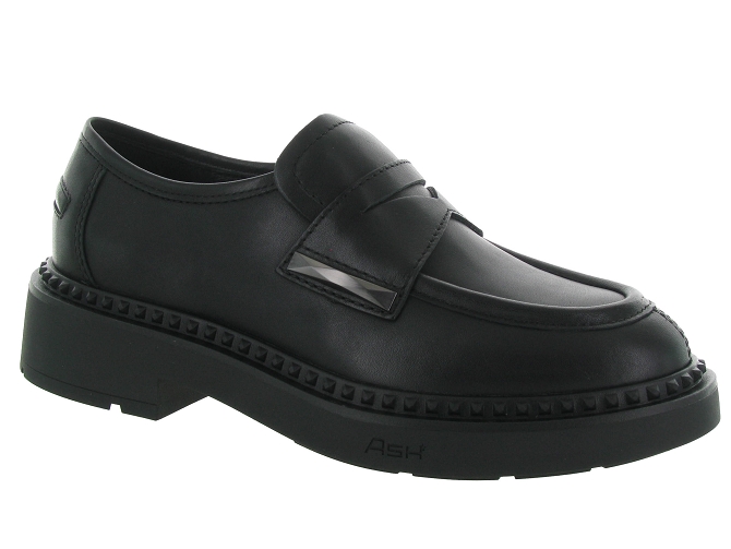 mocassins - Elégant - femme - Cuir - Noir - Ash italia